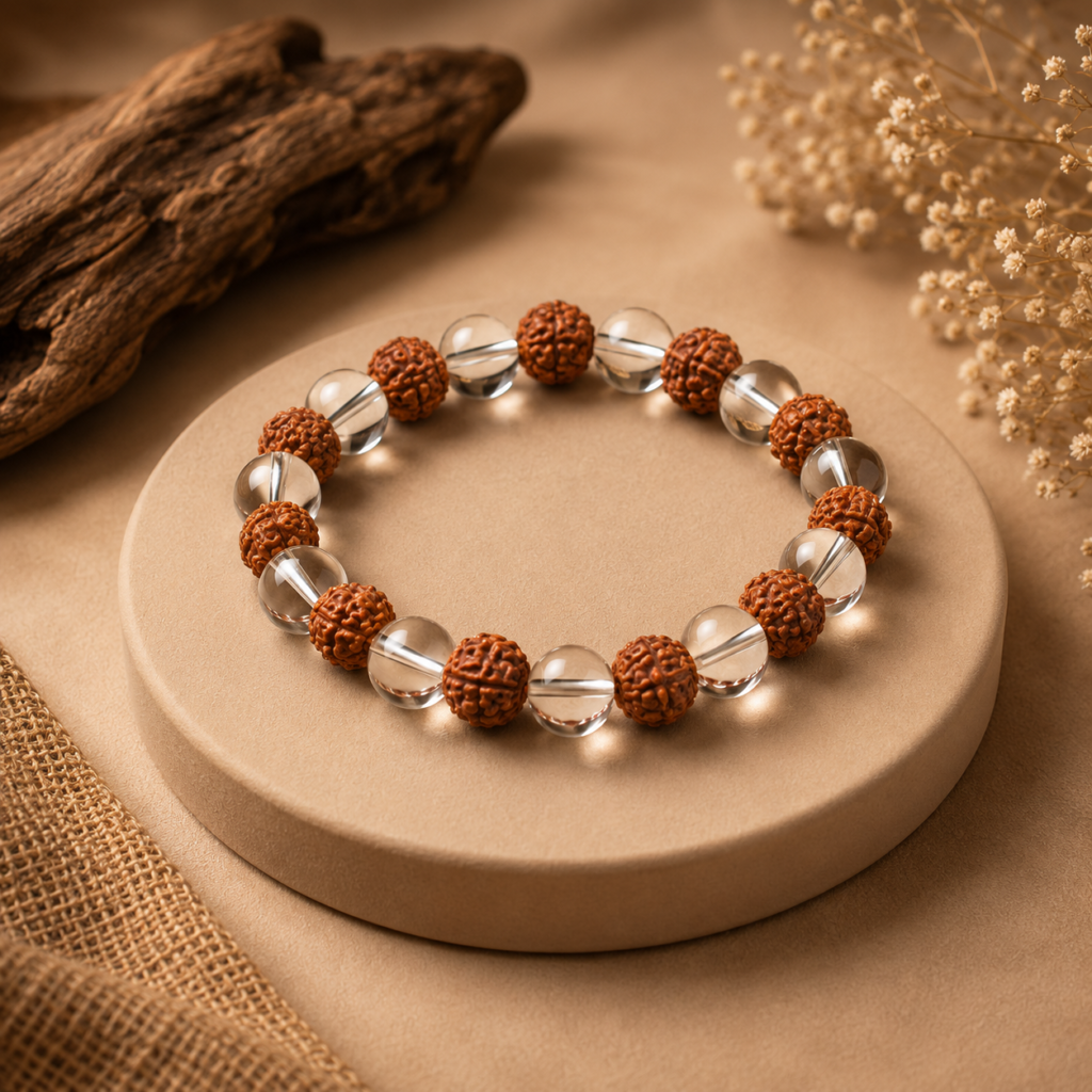 Rudraksha Crystal Bracelet